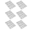 Changor Clear Stamps Set 6PCS Decorative Transparent Number Words for Scrapbooking Card Making Crafting TPR Material