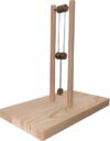 Chaotic Double Pendulum Decoration, Wooden Physics Model, DIY Assembly Kit, 30x16cm Base, Unique Desk Decor for Home Office, Science Gift Null B No Assembly Required
