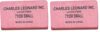 Charles Leonard Eraser, Synthetic, Latex Free, Block Shape, Small, Pink 80/Box (71558) (Pack of 2)