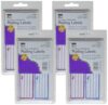 Charles Leonard Mailing Labels, Self-Adhesive, 2.5 x 4.5 Inches, Red and Blue, 25/Box (72525) (Pack of 4)