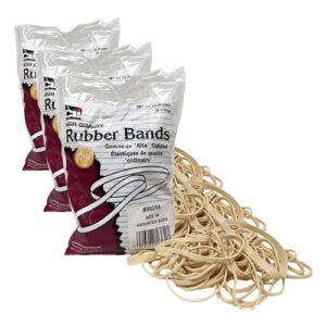 Charles Leonard Rubber Bands, Assorted Sizes, 1/4 lb. Bag (Pack of 3)