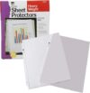 Charles Leonard Sheet Protectors, Top Loading with Binder Holes, 3.3 Mils Heavy Weight, Letter Size, Clear (48341),100 Count (Pack of 5)