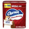 Charmin, 2 Ply Unscented Mega Rolls Bathroom Tissue, 24 Count