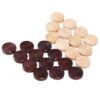 Checker Draughts Set, 24Pcs Draughts Pieces Wood Checker Drafts Pieces Replacement Stackable Backgammon Chess Wood