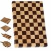 Checkered Cutting Board for Kitchen, 16"L x 11"W x 1"Th – Wooden Chopping, Cheese & Charcuterie Board in Acacia Wood, Butcher Block Serving Tray for Meat, Fruit, Bread & Vegetables