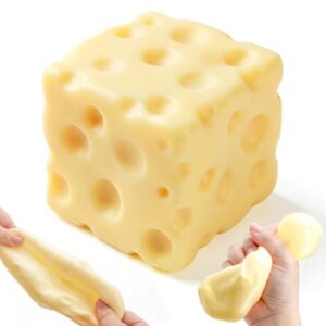 Cheese Squishies Squeeze Toys Soft Cheese Chunks Fidget Toys （Yellow）