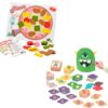 CHEFAN Alphabet Learning Toy Bundle with Pizza Counting Toddler Toys for Preschool