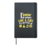 Chemistry Biology Physics Science Girl Hardcover Journal, Black