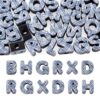 Cheriswelry 30pc Blue Tartan Letter Beads 20mm European Large Hole Beads