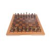 Chess 15.5'' Wooden Chess Set with Metal Chessman Foldable Wooden Chessboard Storage for Chessmen Classic Board Game Gifts