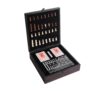 Chess 4-in-1 Wooden Chess Poker Dice and Dominoes Set Portable Travel Chess Board Game Set