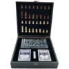 Chess 4-in-1 Wooden Chess Set Board Pieces Storage Slots Portable Travel Chess Game Beginner Chess Set