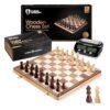 Chess Armory 15 inch Wooden Chess Set and Chess Clock Bundle for Kids and Adults