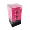 Chessex DND Dice Set D&D Dice-16mm Opaque Pink and White Plastic Polyhedral Dice Set-Dungeons and Dragons Dice Includes 12 Dice – D6, Various (CHX25644)