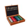 Chess Magnetic Wooden Chess Set Portable Travel Chess Chips Dice Set for Travel Board Games