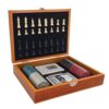 Chess Multifunctional Wooden Chess Set for Travel Board Games Set for Kids and Adults Chess Playing Cards Chips Set