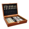 Chess Professional Portable Chess Set Foldable Chess Board Game with Dominoes Dice Playing Card