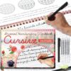 chiazllta Grooved Cursive Handwriting Workbook with Disappearing Ink Pens Magic Reusable Grooved Cursive Writing Practice for Beginners Kids Kickoff Workbook Homeschooling Supplies (Jokes & Riddles)