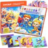 CHICAUP Paint with Water Coloring Books Shimmer Art Kit for Kids, Superhero Themed Arts and Crafts Set with Watercolor Painting Kit, Travel Art Supplies for Boys Girls Ages 4-8 Birthday Christmas
