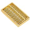 CHICIRIS Mini Brass Abacus, 9 Gears Chinese Math Calculating Tool for Kids, Adult Collection, Wealth Symbol, 1.5in Hand Decoration
