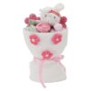 CHICIRIS Plush Doll Bouquet, Soft Stuffed Animal Toy with Unique Floral Design, Valentines Day Girlfriend Kids, Birthday Present, Home Decoration, 7.1 x 12.2in (White)