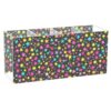CHIFIGNO 4-Compartment Desk Organizer Stationery Holder, Acrylic Makeup Brush Cup Holder for Vanity, Colorful Stars Black