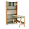 ＫＬＫＣＭＳ Childrens Desk and Chair Set, Adjustable Height s Study Desk, Wooden Corner Desk for Homework and Drawing, Russell Corner Desk, 1 Meter, Cloud Velvet Green, 1 Meter