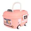 Childrens Mobile Storage Container Cartoon Car Shape Base for Easy Toy Cleanup and Home Decoration Toy Storage Bin with Handle