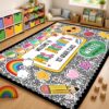 CHILLGEN Custom Composition Notebook Classroom Rugs for Kids, Kids Rugs for Bedroom Boys, Pastel Rug for Classroom Non-Slip Large Classroom Rug (Back to School Style, 2' x 3' (Rectangular))