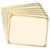 Chinco 300 Pieces Certificate Paper Gold Foil Metallic Border Blank Award Certificate for Recognition Appreciation, Laser and Inkjet Printer Compatible, 11 x 8.5 Inches (Gold)