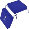 CHINQMING 1/2/4 Pack 16x16 18x18 Inch Waterproof Square Patio Chair Seat Cushions with Ties, Durable Outdoor Indoor Seat Pads for Office Kitchen Garden Furniture Frames,3,2pcs:45x5cm/18x2in