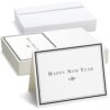 Chivertion 50 Set 2026 Happy New Year Cards and Envelopes Minimalist Border Christmas New Year Greeting Cards Bulk Small Business Party Invitations Gift and Presents Card, 4.5 x 6''