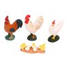 Chiyyak Imitation Rooster Hen Figures with Exquisite Details, Educational Toys Kids, Small Portable Farm Animal Statues for Display on Shelves