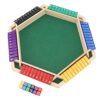 Chiyyak Shut The Box Dice Game, 6 Player Wooden Tabletop Board Game with 12 Dice for Family Party