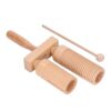 Chiyyak Wooden Percussion Guiro for Children with Polished Edge, Total Length 25 cm, Musical Instrument for Thinking Skills, Over 1 Year Old