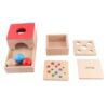 Chiyyak Wooden Play Kit, Educational Color Sorting Toy for Toddlers, Multifunctional Box, Beech Wood Carrot Harvest Game Kit