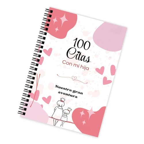 chllyeoo Spanish Mother Daughter Date Activity Notebook Twin Coil Binding Memory Journal with 100 Engaging Activity for Writing Parent Connection