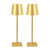 CHLORANTHUS 2 Pack Cordless Table Lamps, 3 Colors Stepless Dimming, 5000mAh Rechargeable Battery LED Desk Lamp for Bedroom/Couple Dinner/Desk/Cafe/Dining Room/Terrace