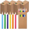 CHMKMPZG 48 Set Pastel Pencils Bulk Mini Colored Pencils 3.5 Inch Poplar Wood Pencils Coloring Drawing Pencil in Boxes 6 Different Color for Drawing Sketching Classroom Birthday Pastel Party Favor