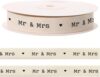 CHMOART 10 Yards Mr Mrs Heart Cotton Ribbon for Crafting Sewing, 3/5 Inch Natural Twill Tape Ribbons for Gift Wrapping, Wedding Valentines Ribbons for Hair Bow Accessories