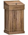 CHOEZON Trash Can Cabinet with Lid, Kitchen Trash Bin, Freestanding Garbage Bin for Kitchen, Living Room, Bedroom, Laundry Room, Walnut MWB01HTN1