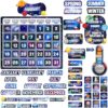 Cholemy 85 Pcs Calendar Bulletin Board Set Classroom Calendar Bulletin Board with Numbers Month Weather Classroom Decorations for Back to School Wall Chalkboard Decor Supplies(Space)