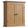 ChooChoo Bathroom Wall Cabinet, Over The Toilet Space Saver Storage Cabinet, Medicine Cabinet with 2 Door and Adjustable Shelves, Cupboard, Natural