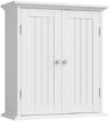 ChooChoo Bathroom Wall Cabinet, Over The Toilet Space Saver Storage Cabinet, Medicine Cabinet with 2 Door and Adjustable Shelves, Cupboard