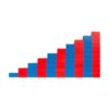 Chosertory 10 Pieces Educational Counting Rods Kids Math Number Rods Wooden Sequential Recognition Mathematics Cognitive Learning Aid Suitable for, Red Blue