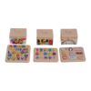 Chosertory 1:12 Scale Dollhouse Letter Numbers Block Puzzle Model Furniture Toy for Mini Things Scene Props Photo Props Girls Boys, with Storage Box