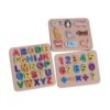 Chosertory 1:12 Scale Dollhouse Letter Numbers Block Puzzle Model Furniture Toy for Mini Things Scene Props Photo Props Girls Boys, Without Storage Box