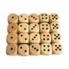 Chosertory 20Pcs Wooden 6 Sided Dice Entertainment Toy Mini Dices 2cm