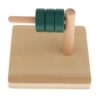Chosertory 4 Pieces Building Blocks Wooden Screw Toys Nuts and Wooden Set for Logical Thinking Suitable for Sensory Practice Group Acti, Green