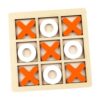 Chosertory Board Game Toe, and Cross, XOXO Chess, XO Table Toy for Children, Orange and White